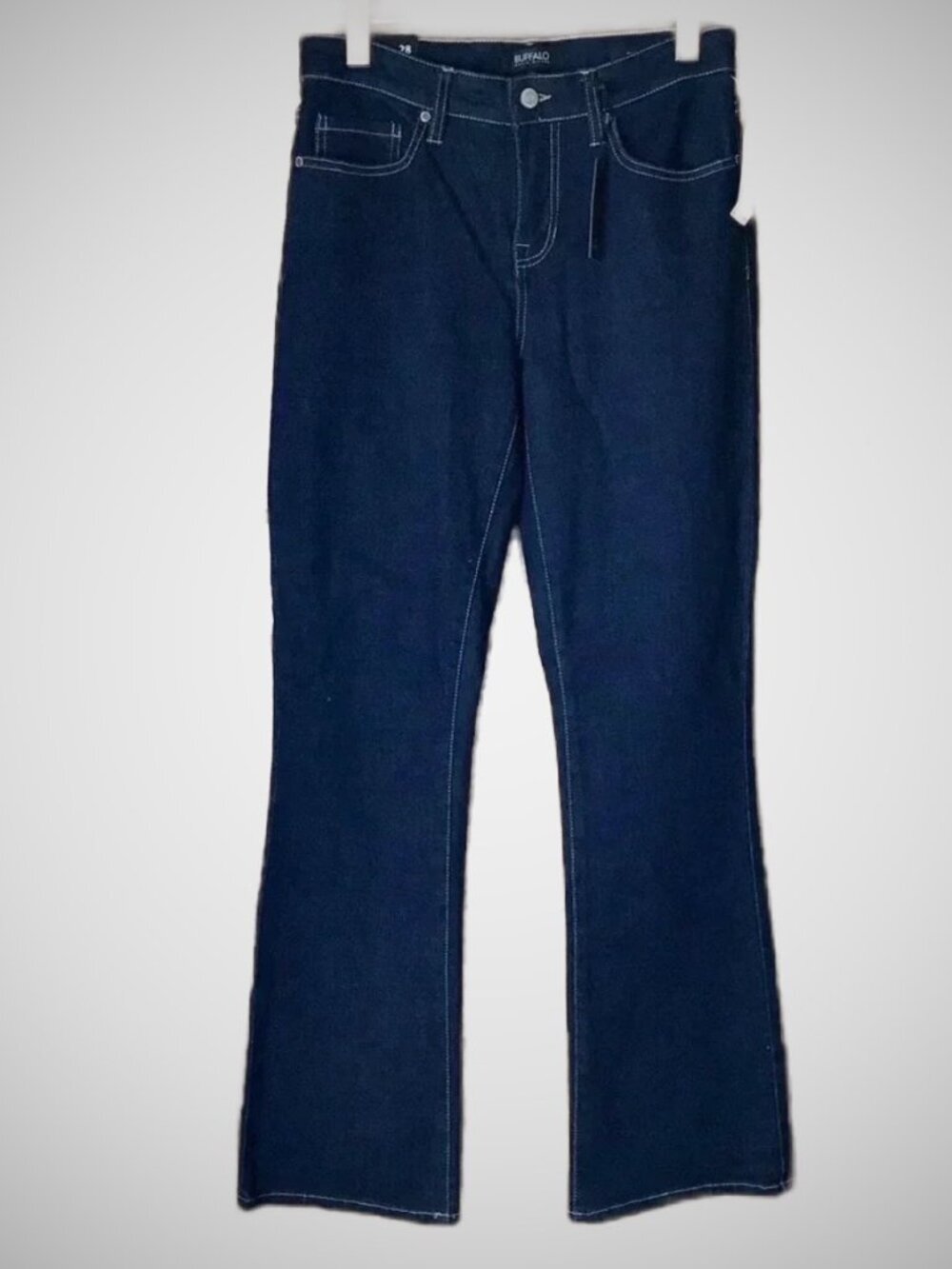 BUFFALO DAVID BITTON Bailey Mid Rise Boot Cut Jeans NWT Dark Wash Stretch 28